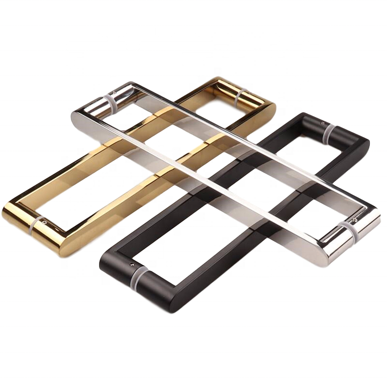 Commercial Large Double Side Mirror Pull Handle For Sliding Glass Door