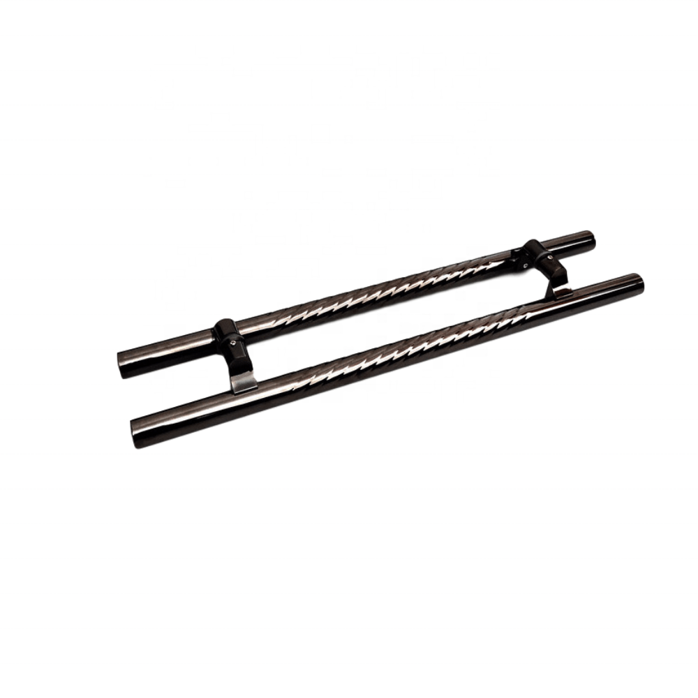 Modern Stainless Steel Black Back To Back Pull Handle For Wood Door