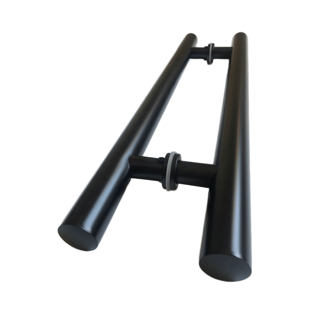 Stainless Steel 1000 mm Black Round Pull Handle For Aluminum Door